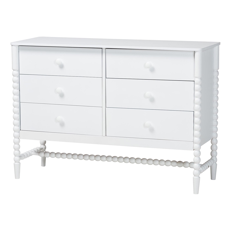 Baxton Studio Brantley 4-Piece Bedroom Set Dresser Nightstands White King