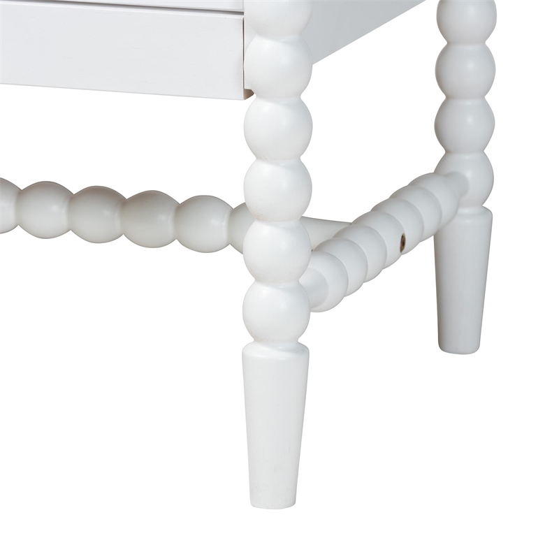 Baxton Studio Brantley 4-Piece Bedroom Set Dresser Nightstands White King