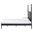 Baxton Studio Brantley Spindle Platform Bed Frame with Headboard Black King
