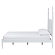 Baxton Studio Brantley Spindle Platform Bed Frame with Headboard White King