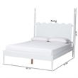 Baxton Studio Brantley Spindle Platform Bed Frame with Headboard White King