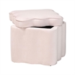 Baxton Studio Paulina Velvet Storage Ottoman Lid Top Accent Stool Light Pink