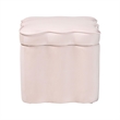 Baxton Studio Paulina Velvet Storage Ottoman Lid Top Accent Stool Light Pink