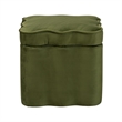Baxton Studio Paulina Velvet Storage Ottoman Lid Top Accent Stool Moss Green