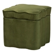 Baxton Studio Paulina Velvet Storage Ottoman Lid Top Accent Stool Moss Green