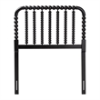 Baxton Studio Finley Turned Bobbin Headboard Crafted Wood Panel Twin Black