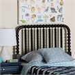 Baxton Studio Finley Turned Bobbin Headboard Crafted Wood Panel Twin Black