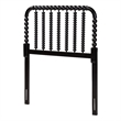 Baxton Studio Finley Turned Bobbin Headboard Crafted Wood Panel Twin Black