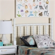 Baxton Studio Edaline Bamboo Motif Headboard Crafted Wood Panel Twin White
