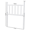 Baxton Studio Edaline Bamboo Motif Headboard Crafted Wood Panel Twin White