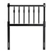 Baxton Studio Juliette Turned Spindle Headboard Crafted Wood Panel Twin Black