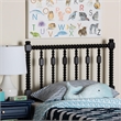 Baxton Studio Juliette Turned Spindle Headboard Crafted Wood Panel Twin Black