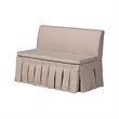 Baxton Studio Meyer 2-Piece Fabric Upholstered Dining Nook Bench Set Beige