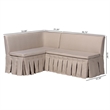 Baxton Studio Meyer 2-Piece Fabric Upholstered Dining Nook Bench Set Beige