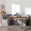 Baxton Studio Reuben 3-Piece Fabric Upholstered Dining Nook Set Gray