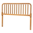 Baxton Studio Finley Turned Bobbin Headboard Crafted Wood Panel Full Oak Brown