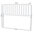Baxton Studio Finley Turned Bobbin Headboard Crafted Wood Panel Full White