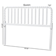 Baxton Studio Finley Turned Bobbin Headboard Crafted Wood Panel Full White