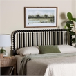 Baxton Studio Finley Turned Bobbin Headboard Crafted Wood Panel Full Black
