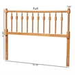 Baxton Studio Juliette Turned Spindle Headboard Wood Panel Full Oak Brown