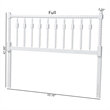 Baxton Studio Juliette Turned Spindle Headboard Crafted Wood Panel Full White