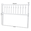 Baxton Studio Juliette Turned Spindle Headboard Crafted Wood Panel Full White