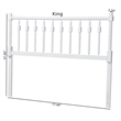 Baxton Studio Juliette Turned Spindle Headboard Crafted Wood Panel Full White