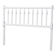 Baxton Studio Juliette Turned Spindle Headboard Crafted Wood Panel Full White