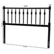 Baxton Studio Juliette Turned Spindle Headboard Crafted Wood Panel Full Black