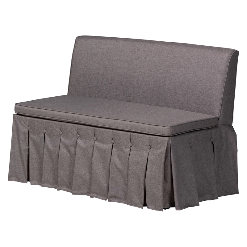 Baxton Studio Reginald 3-Piece Fabric Upholstered Dining Nook Set Gray
