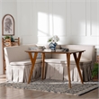 Baxton Studio Reginald 3-Piece Fabric Upholstered Dining Nook Set Beige