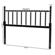 Baxton Studio Edaline Bamboo Motif Headboard Crafted Wood Panel Full Black