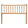 Baxton Studio Juliette Turned Spindle Headboard Wood Panel Queen Oak Brown