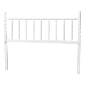 Baxton Studio Edaline Bamboo Motif Headboard Crafted Wood Panel Queen White