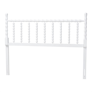 Baxton Studio Edaline Bamboo Motif Headboard Crafted Wood Panel King White