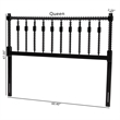 Baxton Studio Juliette Turned Spindle Headboard Crafted Wood Panel Queen Black