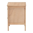 Baxton Studio Lara Nightstand 2-Drawer Bedside Table with Overlay Oak Brown