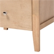 Baxton Studio Lara Nightstand 2-Drawer Bedside Table with Overlay Oak Brown
