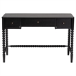 Baxton Studio Lucera Bobbin Writing Desk 3-Drawer Home Office Desk Black
