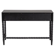 Baxton Studio Lucera Bobbin Writing Desk 3-Drawer Home Office Desk Black