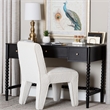 Baxton Studio Lucera Bobbin Writing Desk 3-Drawer Home Office Desk Black
