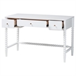 Baxton Studio Lucera Bobbin Writing Desk 3-Drawer Home Office Desk White