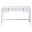 Baxton Studio Lucera Bobbin Writing Desk 3-Drawer Home Office Desk White