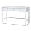 Baxton Studio Lucera Bobbin Writing Desk 3-Drawer Home Office Desk White