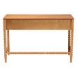 Baxton Studio Lucera Bobbin Writing Desk 3-Drawer Home Office Desk Oak Brown