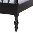 Baxton Studio Callison Spindle Canopy Bed Frame with Headboard Black King