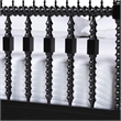Baxton Studio Callison Spindle Canopy Bed Frame with Headboard Black King