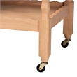 Baxton Studio Seamus 3-Tier Book Cart with Bobbin Frame Beech Brown
