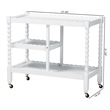 Baxton Studio Seamus 3-Tier Book Cart with Bobbin Frame White