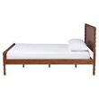 Baxton Studio Seamus Platform Bed with Carved Bobbin Frame Queen